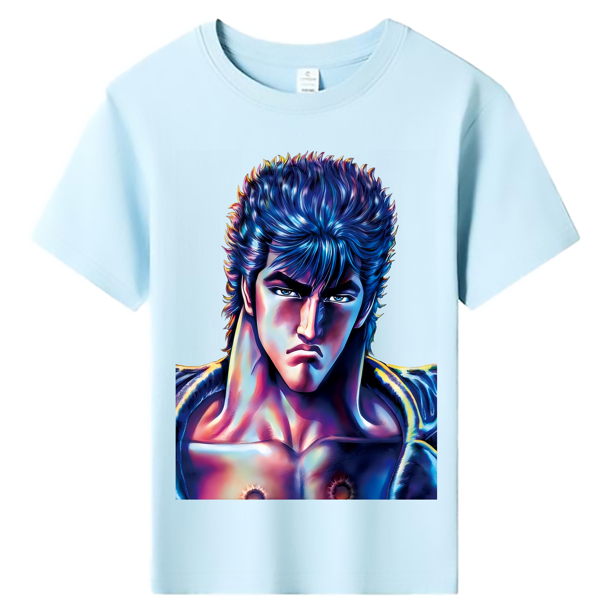 （画像用） 北斗の拳 Fist of the North Star 綿100％キッズTシャツ（フロントプリント）